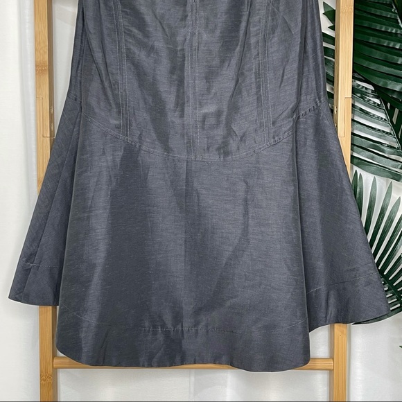SOLD Country Road Dark Grey Linen Frill Hem Skirt 6 - Picture 9 of 12